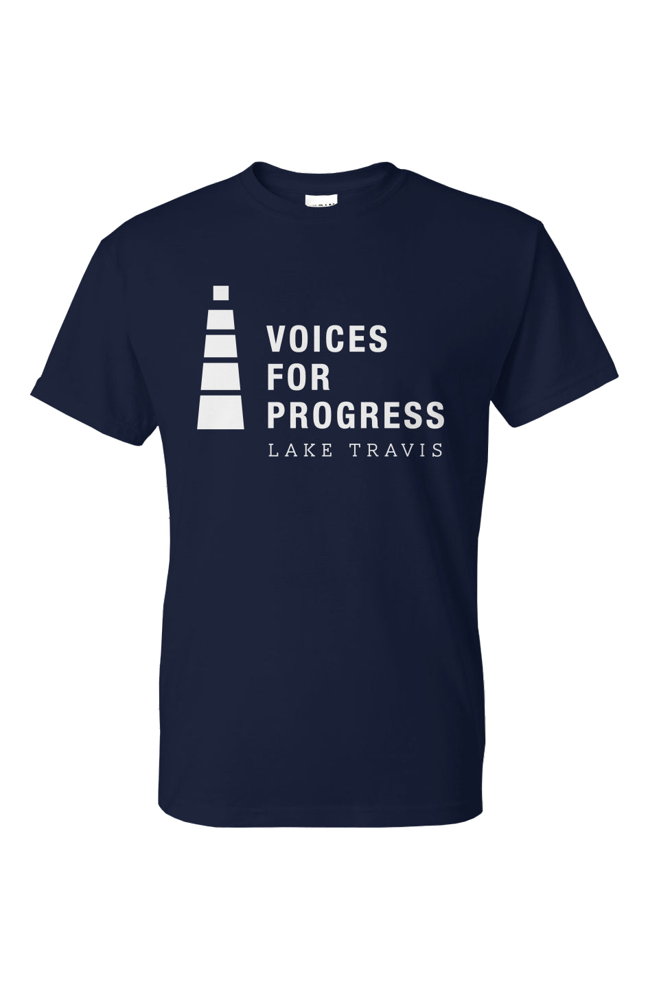 Men's Dry Blend Short Sleeve V4P T Shirt - Navy and White
